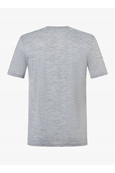 NO BRAND Tricou merino Super. Tricou Summer Break - gri cașmir cu țesătură me...