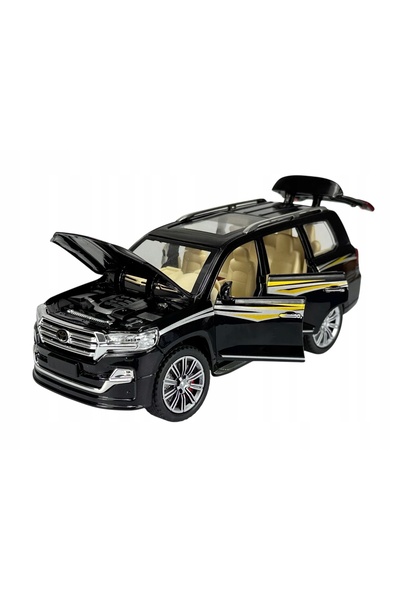 NO BRAND CHE ZHI TOYOTA LAND CRUISER 5700 NEGRU 1:24 MAȘINĂ NOUĂ CU LUMINI ȘI...