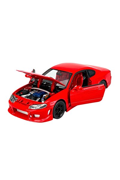 WELLY NISSAN SILVIA S-15 ROȘU 1:24 22485 MAȘINĂ METALICĂ NOUĂ