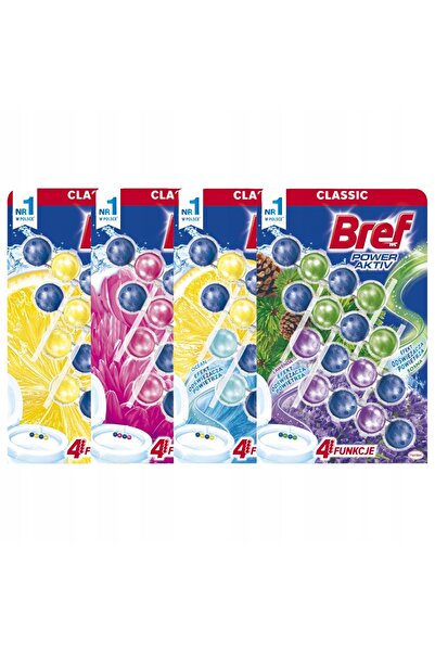 NO BRAND 3X BREF POWER AKTIV BLOCE DE WC CU AROMĂ DE LĂMÂIE ȘI BRIZĂ MARINĂ 1...