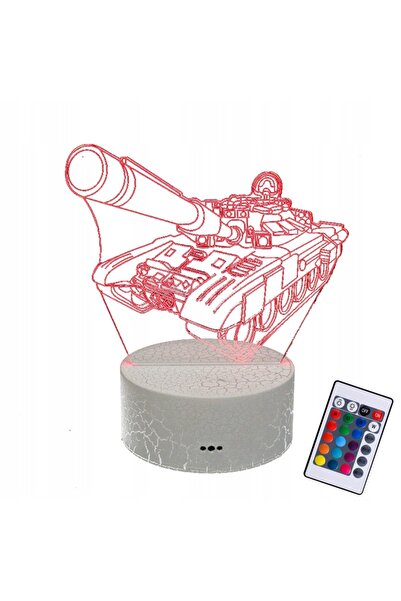NO BRAND LAMPĂ LED 3D TANCU T54 VEHICUL MILITAR 16 CULORI PREMIUM + TELECOMANDĂ
