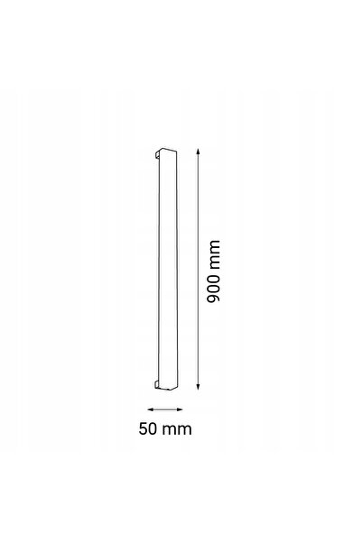 NO BRAND Aplică de perete neagră LED 18W 90cm 4000K lumină neutră Shilo