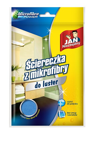 JAN NIEZBĘDNY Lavetă din microfibră pentru oglindă 40x40cm fără detergent x 5