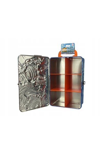 HOT WHEELS MONSTER TRUCK VALIZĂ METALICĂ PENTRU 6 MAȘINI ALBASTRĂ HWCC21