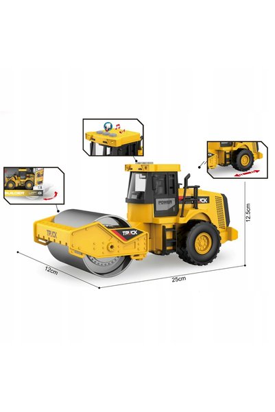 NO BRAND Văcuță de șosea, jucărie, mașină de construcții, cu lumini și sunete