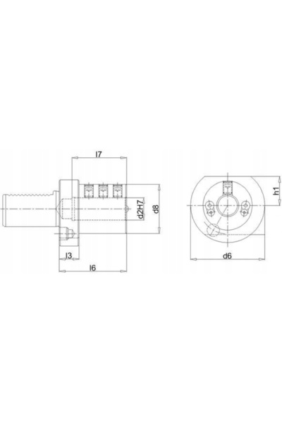 NO BRAND Suport VDI pentru mașini de alezat E2 40x40mm FORTIS