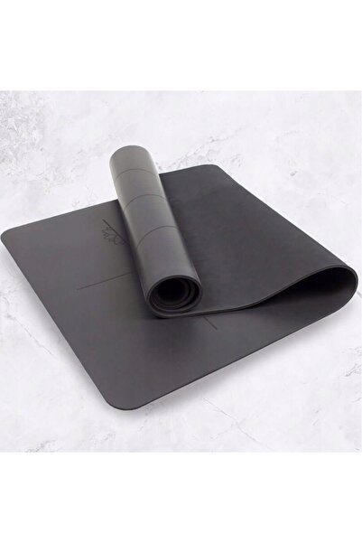 NO BRAND Covor de yoga din cauciuc Myga - Alignment 6 mm XL - negru