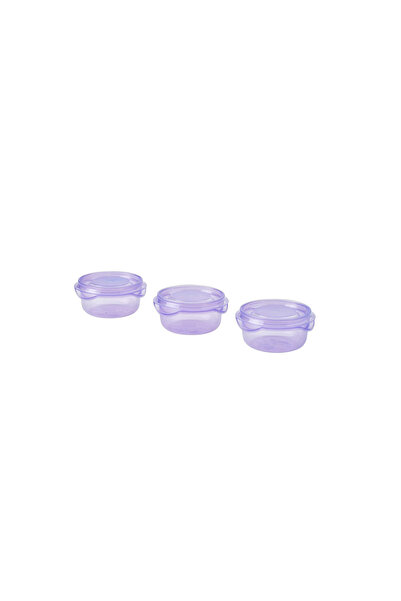IKEA Pruta Plastic Storage Container Set, Lilac, 70 Ml, 3 Pieces