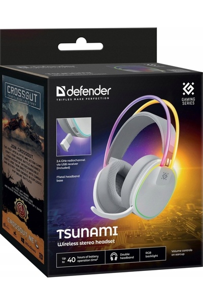 Defender Căști de gaming wireless, circumaurale, pentru PC și PS5, cu microfo...