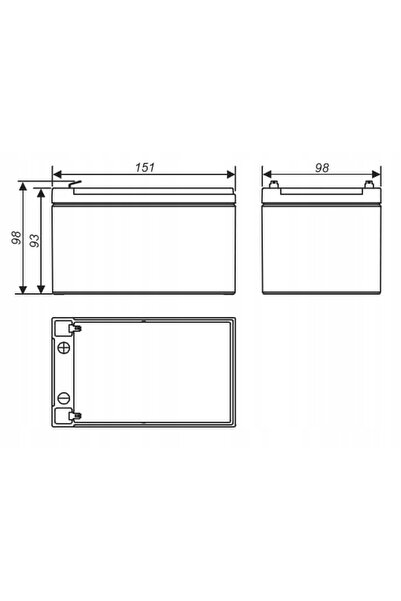 NO BRAND BATERIE INDUSTRIALĂ RECHARGEABILĂ MWPOWER 12Ah 12V MW12 MW12-12L CEN...