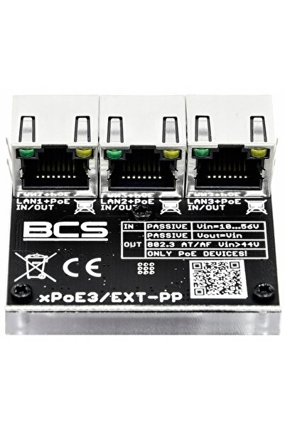 BCS -xPoE3/EXT-PP SPLITTER DE SEMNAL EXTENDER SWITCH POE LAN CU 3 PORTURI MINI