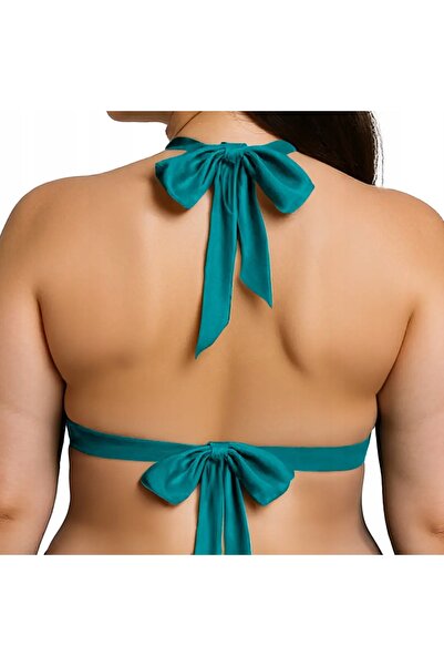 NO BRAND PARTEA DE SUS a costumului de baie TOP PLUS SIZE turcoaz Captain Mik...