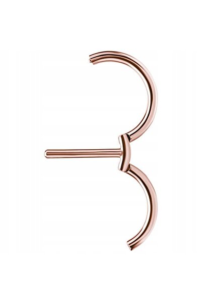 NO BRAND Piercing pentru sfârcuri, cerc clicker din aur roz 1,6/16