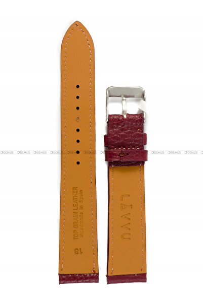 NO BRAND LAVVU Mediterra LSADV18 - 18 mm - BORDO - Curea de ceas din piele