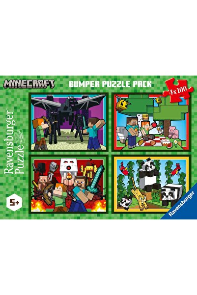 RAVENSBURGER Puzzle 400 Elements Minecraft Adventures 4X100