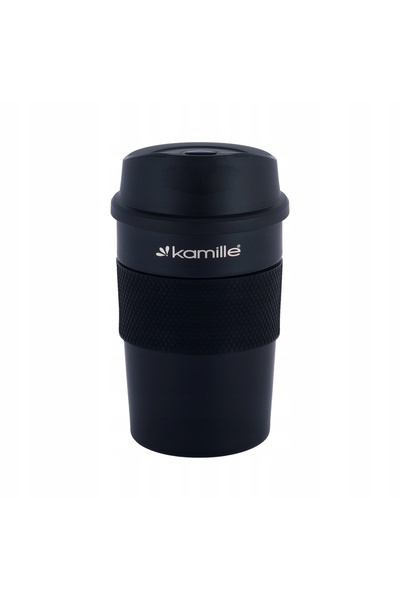 NO BRAND Cana termică, sticlă metalică NEGRU 360ml
