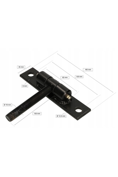 NO BRAND SET 2 BUCĂȚI BOLȚ UȘĂ CU BĂRĂ DE 16X100 MM CU GRESĂ NEGRU FURTKI