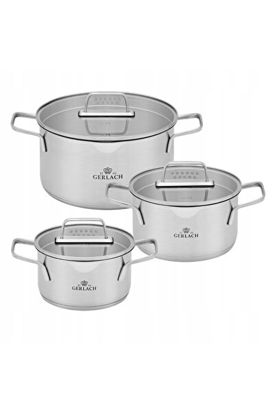 Gerlach AMBIENTE Set complet de oale cu capace 6 piese. oțel inoxidabil