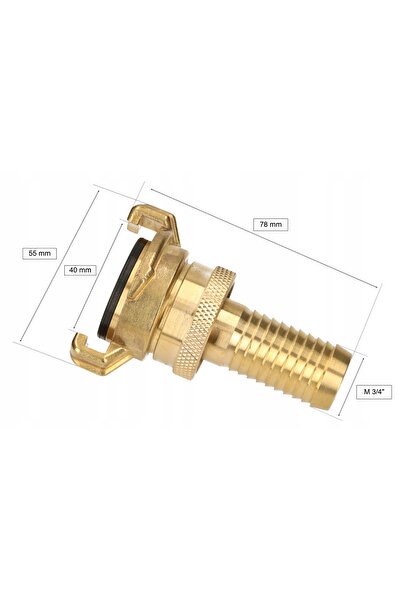 NO BRAND 2X RACORD RAPID DIN ALAMĂ 3/4'' CU CONECTOR ÎN FORMĂ DE CÂRNĂCIC PEN...