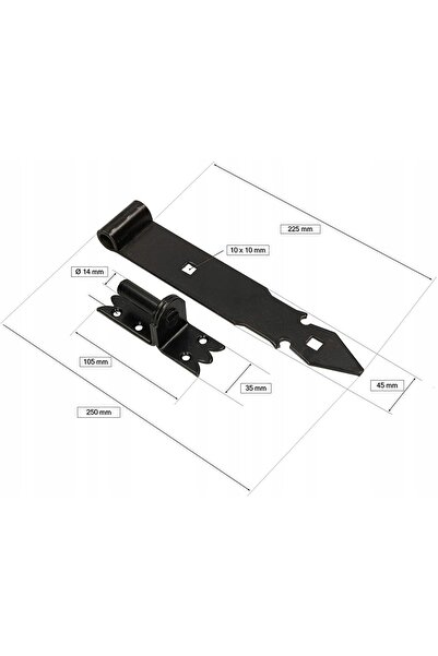NO BRAND 2X 24CM SET Balamale cu curea pentru Ușă de Garaj, Poartă, Poartă de...
