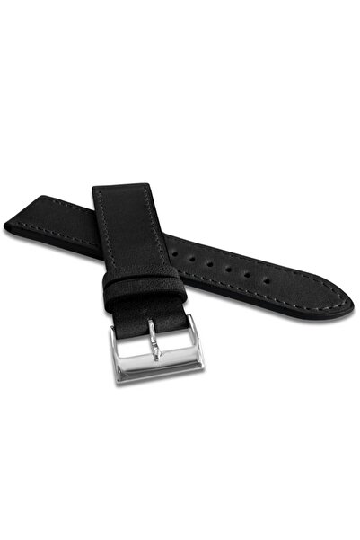 NO BRAND LAVVU Slim LSZUB24 - 24 mm - Negru - Curea de ceas din piele