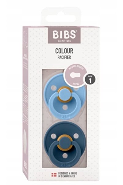 NO BRAND BIBS COLOR Suzetă din cauciuc Heveam roz1 2 bucăți 0m+ albastru