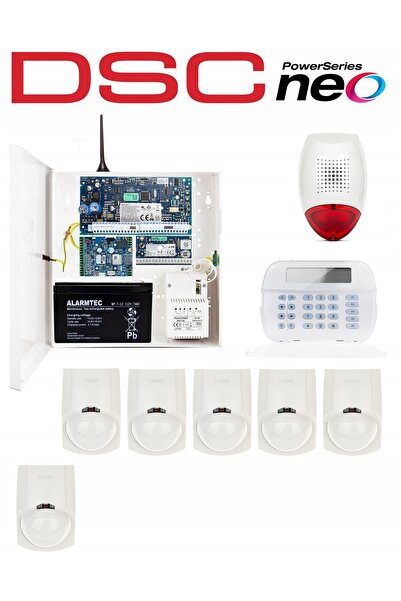 DSC KIT SISTEM DE ALARMĂ GSM LTE CU 6 SENZORI DE MIȘCARE BOSCH PENTRU CASĂ, M...