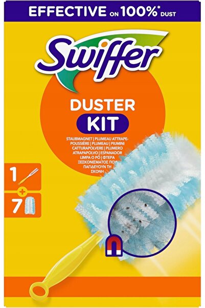 NO BRAND Mop pentru praf pufos maxi cu mâner, 7 rezerve