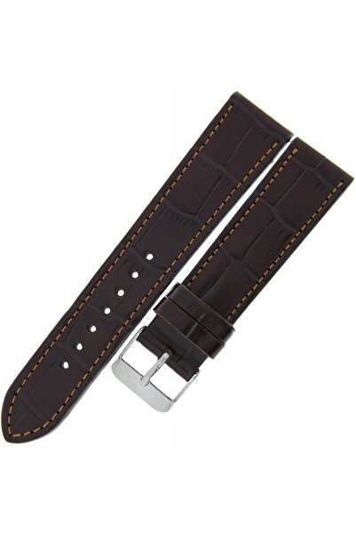 NO BRAND LAVVU Croco LSJUC20 - 20mm - Maro închis - Curea de ceas din piele