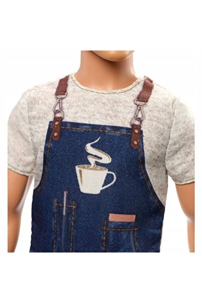 Barbie Păpușă Ken Barista în șorț cu cană FXP03