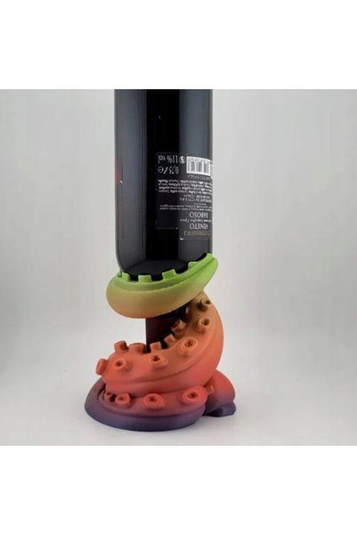 NO BRAND Suport de vin caracatiță spiralată, design 3D, pentru cadou, pentru ...