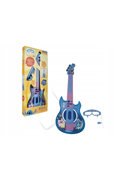 LEXIBOOK Chitară electrică Stitch + ochelari cu microfon pentru copii 3+