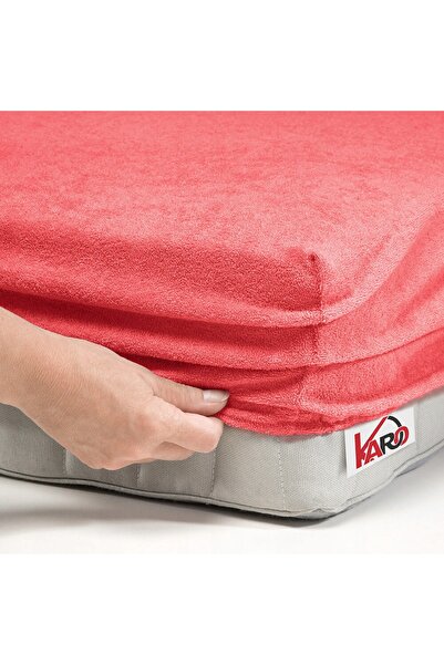 NO BRAND Cearșaf de pat din frotir cu elastic 140x200 zmeură 046 grosime 200g...