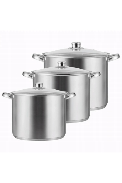 NO BRAND Set de oale din oțel inoxidabil, oale mari, Altom Design Fabio 10,5/...
