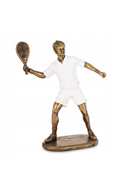 NO BRAND Figurină bărbat tenisist, figurină rachetă de tenis, decorațiune alb...
