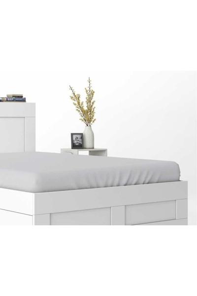 NO BRAND Cearșaf de satin argintiu 160x200 fără elastic, culoare uni, Pur