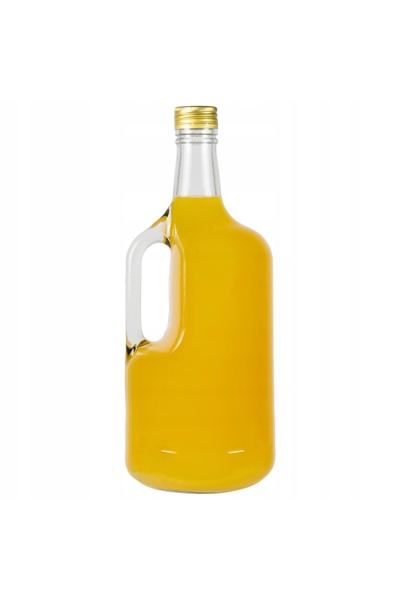 NO BRAND Sticlă de sticlă 1,75L cu urechiușe și capace pentru suc, apă, băutu...