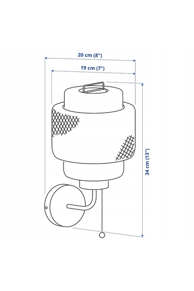 NO BRAND Lampă de perete SINNERLIG, montaj fix - bambus/lucrat manual