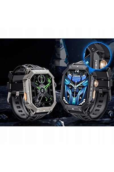 Rubicon Ceas bărbătesc Smartwatch negru, BATERIE 1000 mAh, PRO WATCH