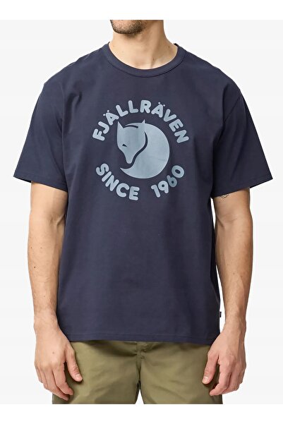 Fjällräven Tricou de bumbac Fjallraven, model relaxat, bleumarin închis, mări...