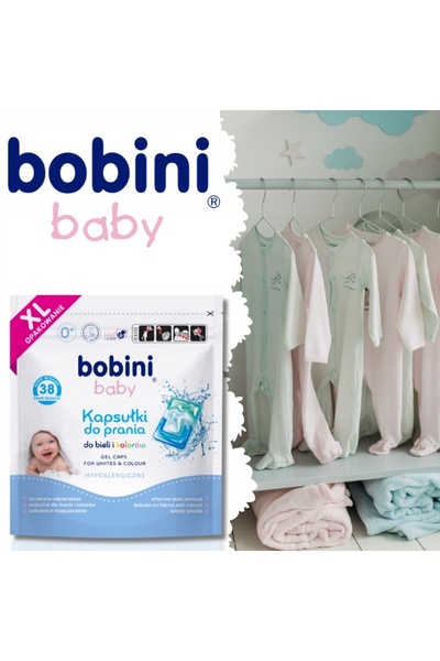NO BRAND Bobini Baby – capsule de rufe, 38 buc., pentru țesături albe și colo...
