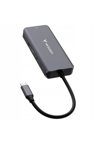 Verbatim Hub adaptor USB-C/HDMI/3xUSB-A 3.2/RJ45 aluminiu 32157