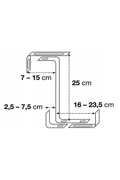 NO BRAND 8621j25. Mâner reglabil pentru cutie de box de balcon