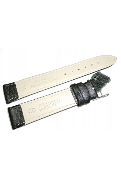 NO BRAND Curea de ceas din piele neagră 18 mm DILOY P178