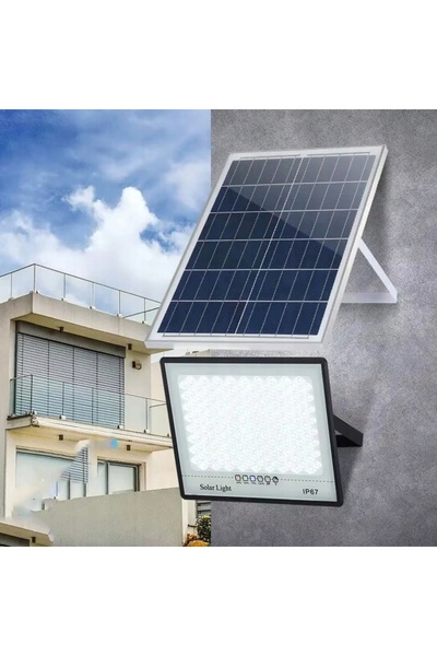 NO BRAND Lampă solară LED 200W, senzor de întuneric, telecomandă, proiector s...