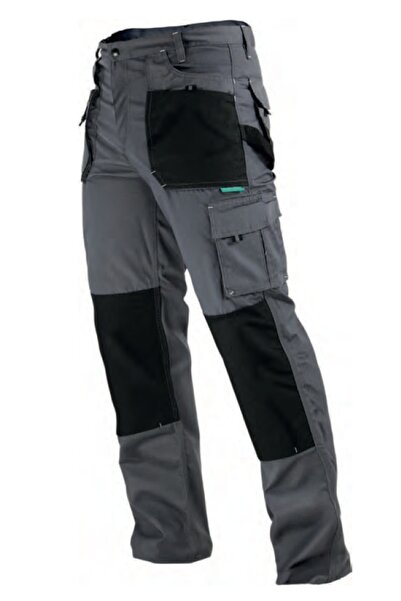 Stalco Pantaloni de lucru cu bretele pentru grădinărit, gri, S