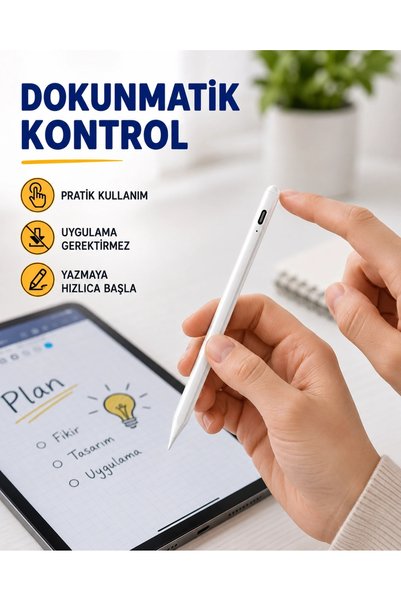 Epilons Yüksek Hassasiyetli Eğim Sensörlü Dijital Kalem – Usb-c Hızlı Şarjlı ...