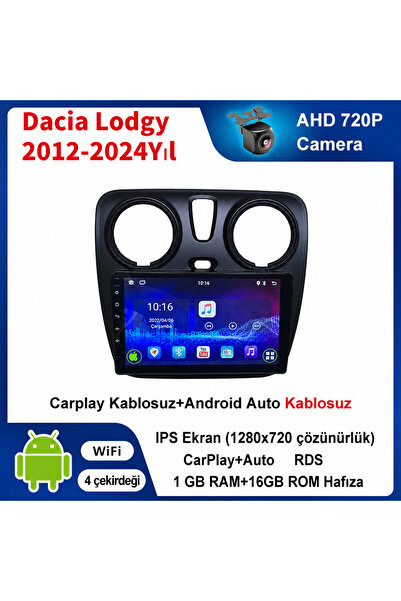 CONION Dacia Lodgy 2012-2024 Yıl uyumlu 1GB Ram 16GB Rom Hafıza Android Kablo...