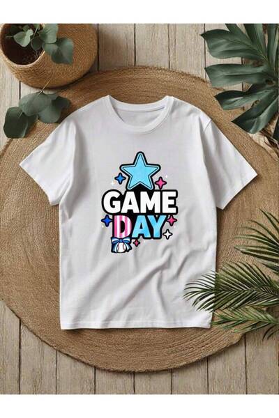 25W Women's Day T-Shirt, Short-Sleeve Top With Baseball Star Print, Casual Cr...