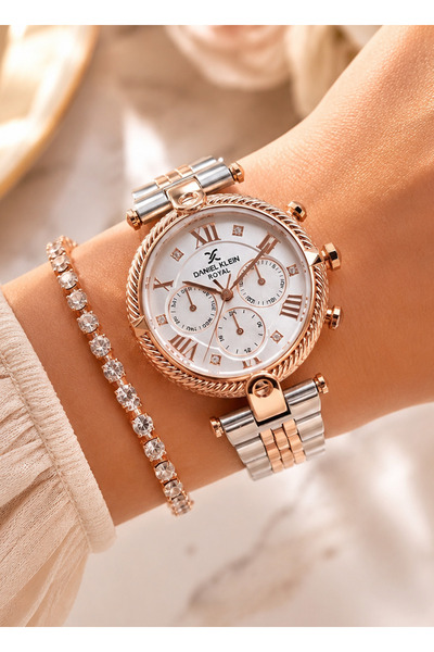 Daniel Klein Brand Original - Rose Silver Color - 2 Year Warranty Women's Wri...